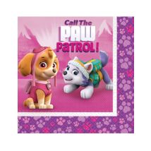 20 rosa Papierservietten Paw Patrol 33 × 33 cm
