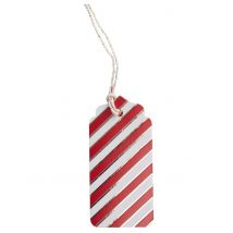 9 Weihnachtsgeschenkanhänger rot-gold 7,5 x 3,5 cm