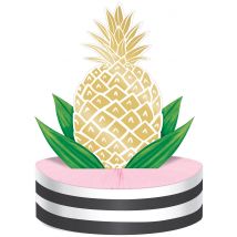 Ananas Tischaufsteller gold-rosa 23 x 30,5 cm