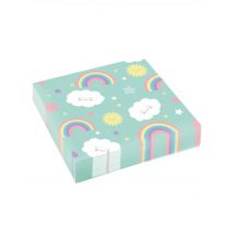 20 kleine Papierservietten Kleine Wolke Mint 33 x 33 cm