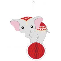 Elefant aus Wabenpapier Vintage Zirkus 25cm