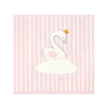 20 Papierservietten mit rosa Schwan 33 x 33 cm