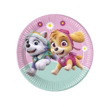 8 Pappteller Pat'Patrouille Skye + Everest 23 cm