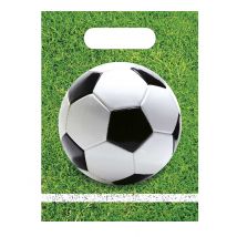 6 Fußball Tüten Kunststoff