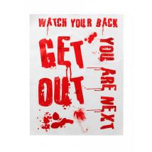 Blutiges Poster raus 42 x 19 cm