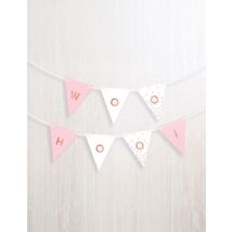 Personalisierbare Wimpelgirlande Papier Roségold 4,5 m