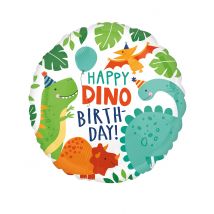 Folienballon Happy Birthday Dinosaurier 43 cm