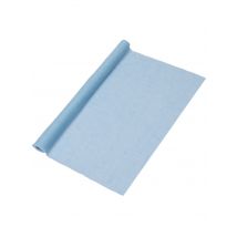 Himmelblauer Musselin-Tischläufer 48 cm x 5 m