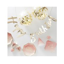 Geburtstag Dekoset 70-teilig rosa-gold