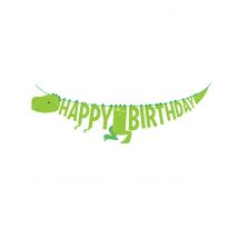Pappgirlande Happy Birthday Kleine Dinosaurier 167 x 15 cm