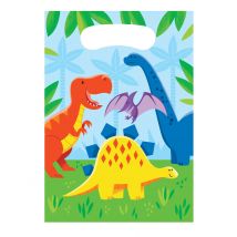 8 Kleine Dinosaurier Geschenktüten 23 x 16 cm