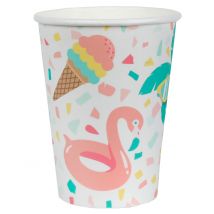 10 Pappbecher Sommer-Smoothie 7,8 x 9,7 cm