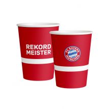 6 große FC Bayern München Pappbecher 500 ml