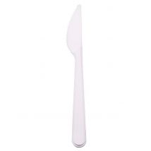 50 weiße Messer biologisch abbaubar 16,5 cm