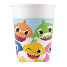 8 FSC Baby Shark Pappbecher 200 ml