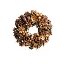 Glitzernder Tannenzapfen Weihnachtskranz 30 cm