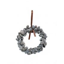 Weihnachtskranz verschneite Tannenzapfen 20 cm