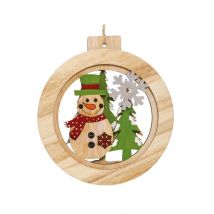 Schneemann Anhänger Holz 12 cm