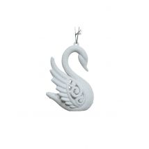 Schwan Baumanhänger matt 10 cm