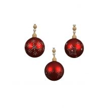 Weihnachtskugel aus rotem Glas 8 cm Zufallsmodell