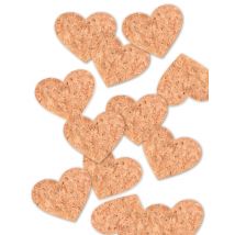12 Korkherzen Konfetti 8,3 x 7 cm