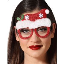 Lustige Weihnachtsmützenbrille für Erwachsene