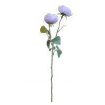 Künstliche lila Rosen auf Stiel 46 cm
