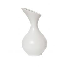 Weiße Keramikvase 20 cm