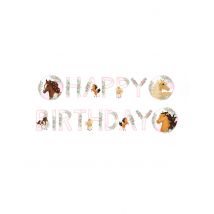 Happy Birthday hübsche Pferdegirlande 140 x 15 cm