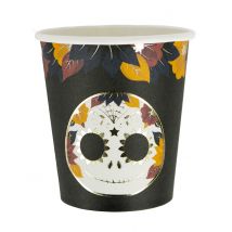 8 Pappbecher Dia de los muertos 200 ml
