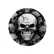 6 Totenkopf Teller 23 cm