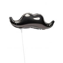 Kleiner Schnurrbart-Aluminiumballon, 35 cm