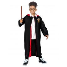 Harry Potter Zauberschüler-Kinderkostüm schwarz - Thema: Hexen + Magier - Schwarz - Größe 110/128 (5-8 Jahre)