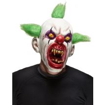 Halloween Clown Maske für Erwachsene - Thema: Horrorclowns + Harlekins - Weiß - Größe Einheitsgröße