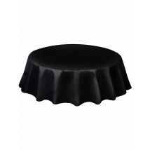 Schwarze und runde Tischdecke aus Plastik schwarz - Thema: Gothic - Schwarz - Größe Einheitsgröße