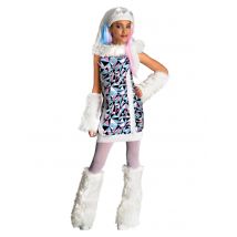 Abbey Bominable Kinderkostüm Monster High Lizenzkostüm weiss-rot-blau - Thema: Promis + Lizenzen - Weiß - Größe 104/116 (5-6 Jahre)