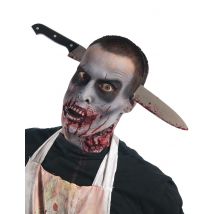 Halloween Messer-Haarreif schwarz-silber-rot - Thema: Zombies - Silber/Grau - Größe Einheitsgröße