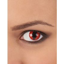 Kontaktlinsen Katze schwarz-rot - Größe Einheitsgröße