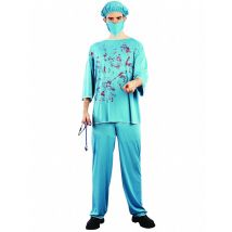 Horror Chirurg Halloweenkostüm Arzt hellblau - Thema: Zombies - Blau - Größe Einheitsgröße (42)