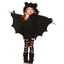 Süsse Fledermaus Halloween-Kinderkostüm schwarz - Thema: Vampire und Fledermäuse - Größe 122/128 (7-10 Jahre)