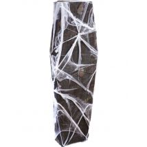 Sarg mit Spinnennetz Halloween-Deko schwarz-grau 54x160cm - Thema: Spinnen - Größe Einheitsgröße