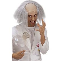 Wissenschaftler Perücke Halbglatze haut-weiss - Thema: Gruseliger Fasching - Weiß - Größe Einheitsgröße