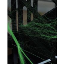 Spinnennetz mit Spinnen Dekoration nachtleuchtend grün 16qm 60g - Thema: Spinnen - Weiß - Größe Einheitsgröße