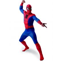 Spiderman-Erwachsenenkostüm rot-blau-schwarz - Thema: Superhelden - Blau - Größe M / L