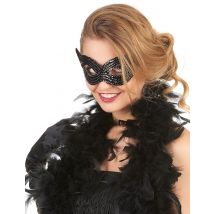 Pailletten-Maske Venezianische Maske für Erwachsene schwarz - Schwarz - Größe Einheitsgröße