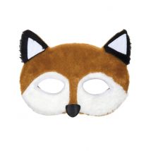 Gruselige Fuchs-Maske Halloween-Maske braun-weiss - Braun - Größe Einheitsgröße