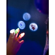 LED-Projektoren für die Finger Halloween Party-Accessoire 3 Stück transparent-grün-rot 5,5cm