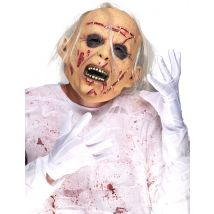 Sterbender Patient Halloween Latex-Maske beige - Thema: Tatort - Beige - Größe Einheitsgröße