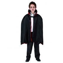 Vampir-Umhang für Kinder Halloween Kostümzubehör schwarz-rot66 cm lang - Thema: Vampire und Fledermäuse - Größe Einheitsgröße