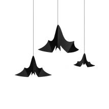 Fledermäuse Halloween-Hängedeko 3 Stück schwarz 47 x 23cm - Thema: Vampire und Fledermäuse - Schwarz - Größe Einheitsgröße